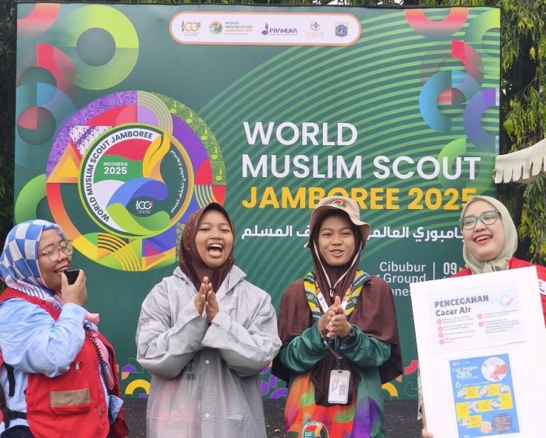 Tim Promkes PMI Dumai Lakukan Edukasi Pencegahan Cacar Air di World Muslim Scout Jamboree 2025